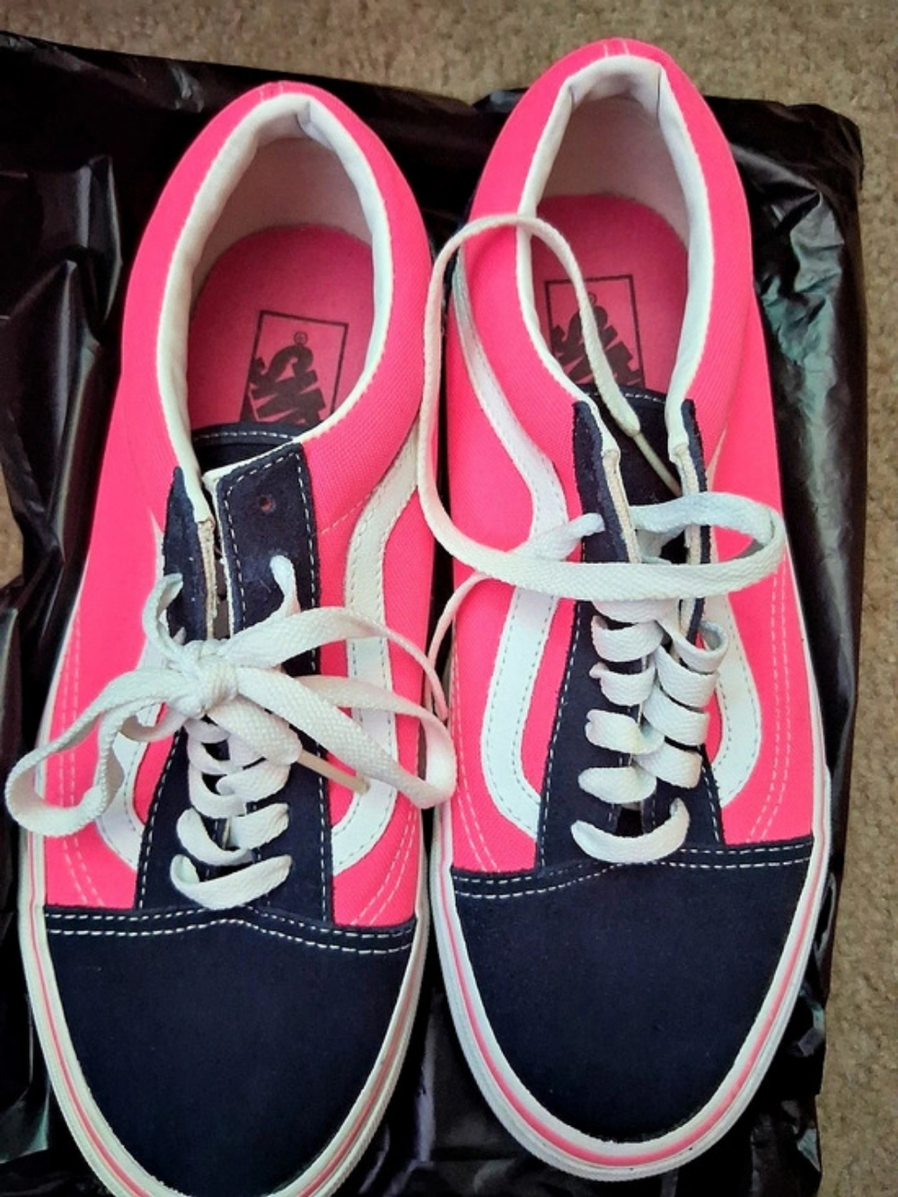Vans Old Skool Pink & Navy Blue Sneakers